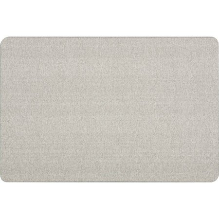 Quartet Oval Fabric Bulletin Board, 4'x3', Gray QRT7684G